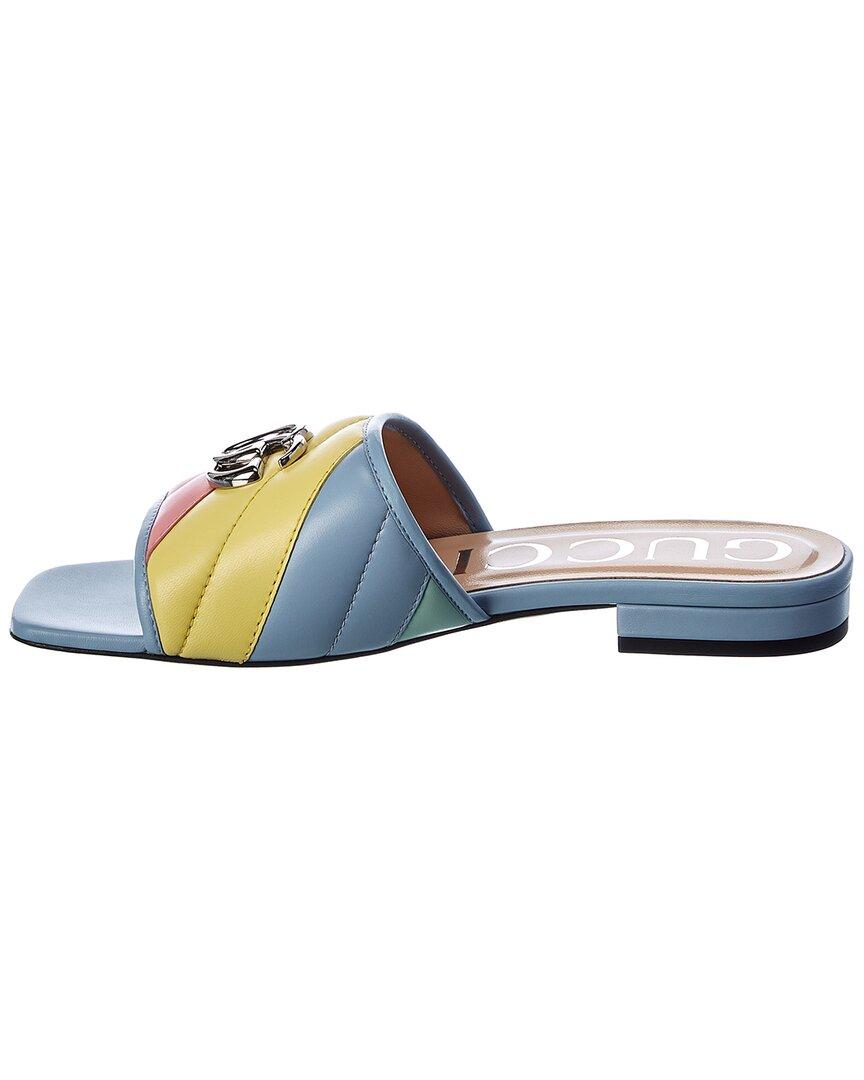 gucci matelasse leather slides