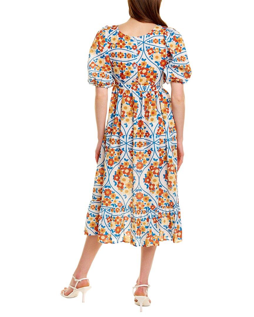 Beulah Synthetic Floral Midi Dress in 