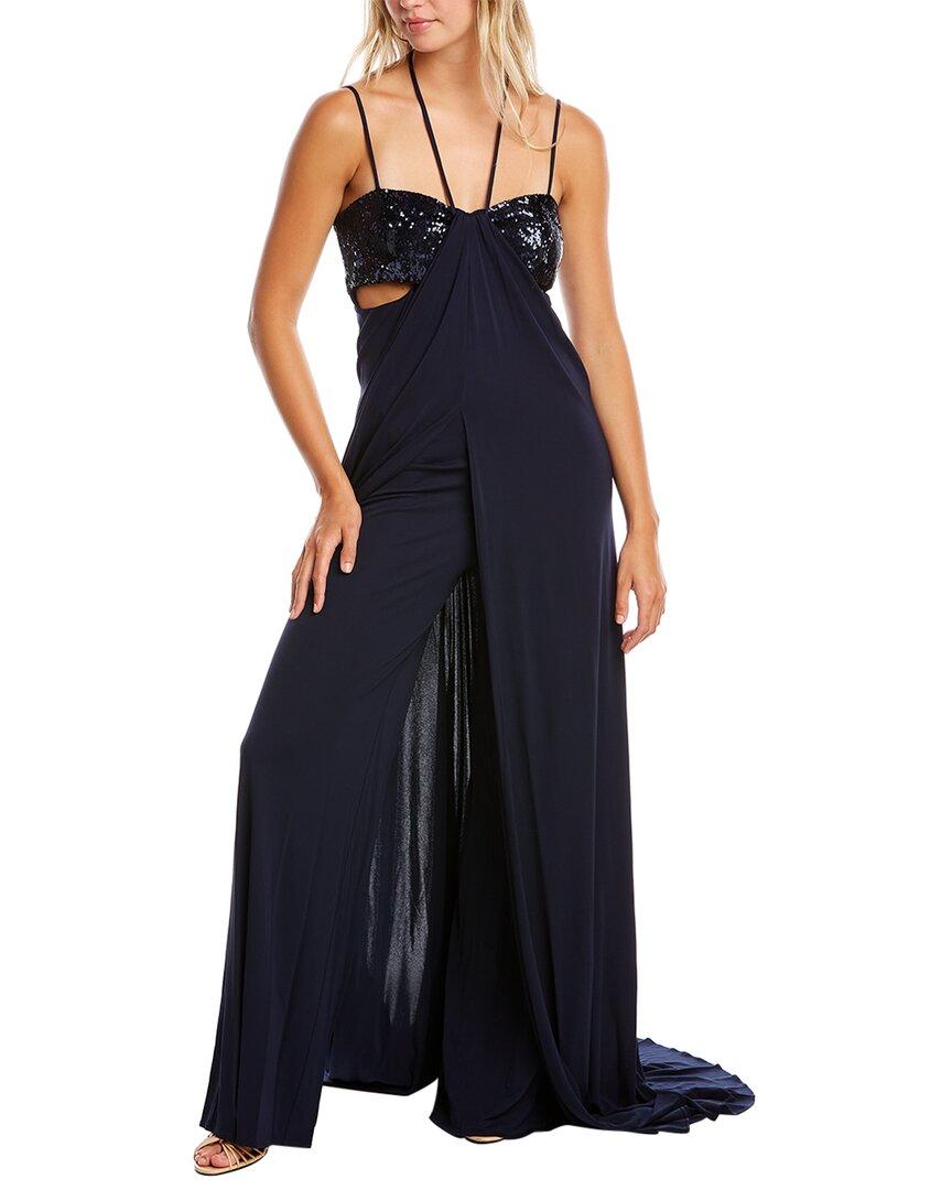 Halston heritage hotsell navy jumpsuit