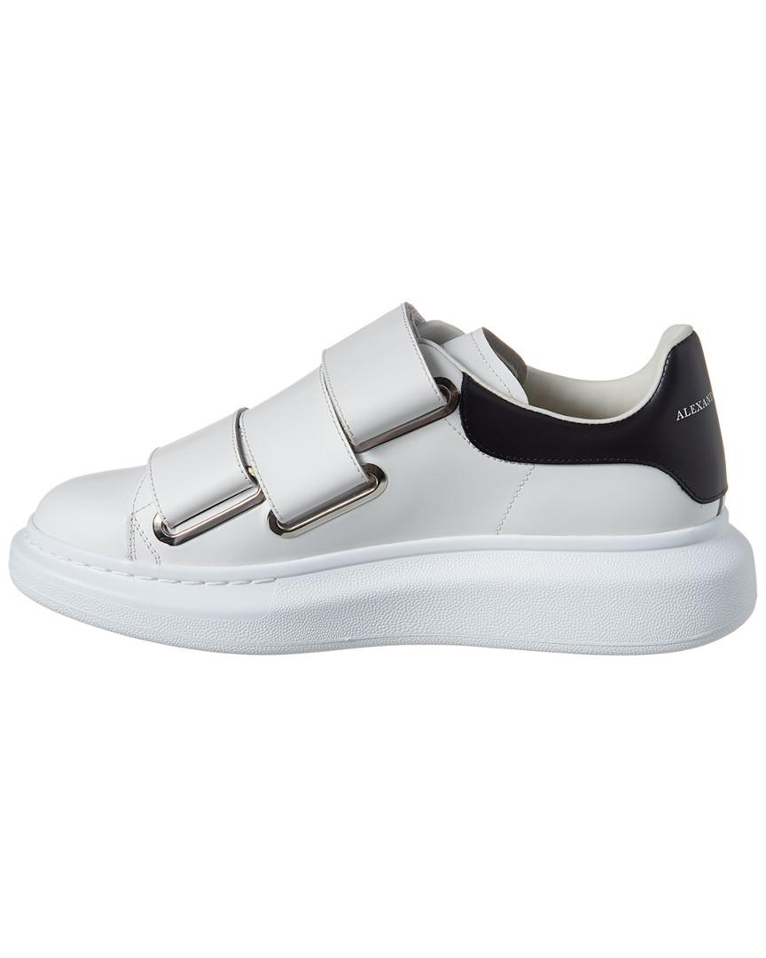 Alexander McQueen Velcro Oversole Leather Sneaker in White for Men - Lyst