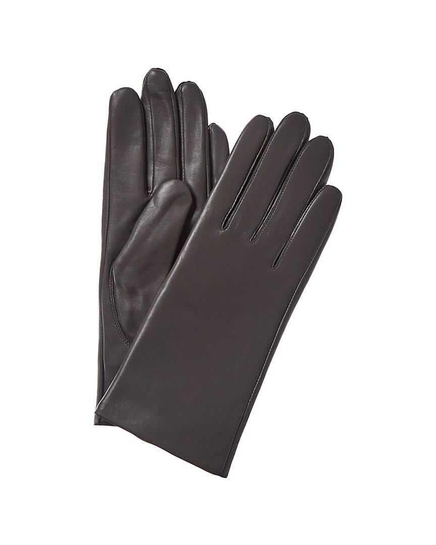 Phenix Cashmerelined Leather Gloves in Gray Lyst