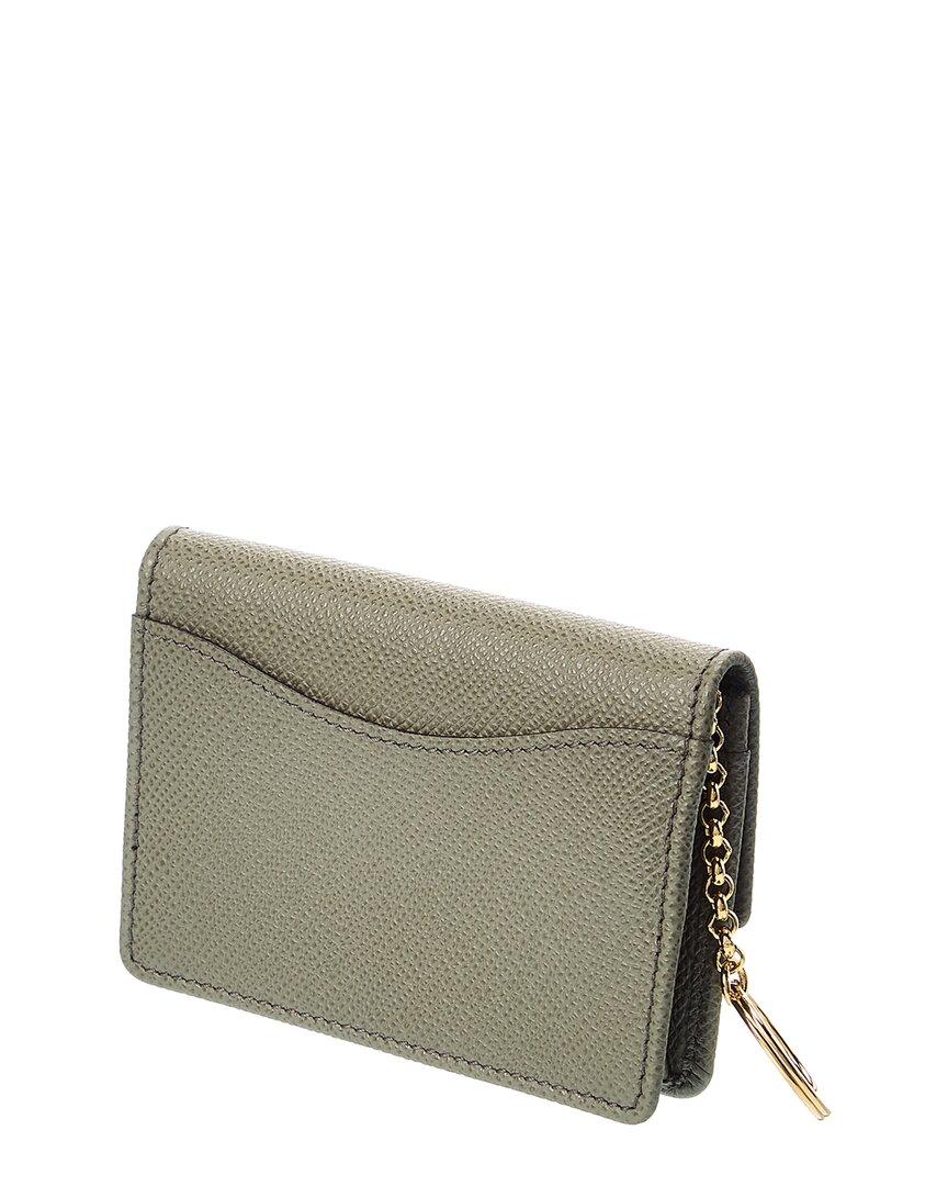 Womens Wallets and cardholders Ferragamo Wallets and cardholders Grey Ferragamo Gancini Leather Card Case in Green 