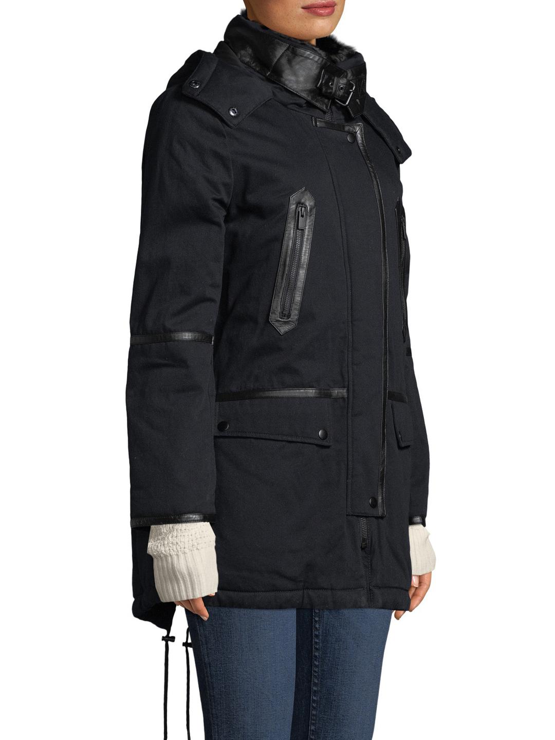 The Kooples New Heavy Cotton Parka Parka in Blue - Lyst