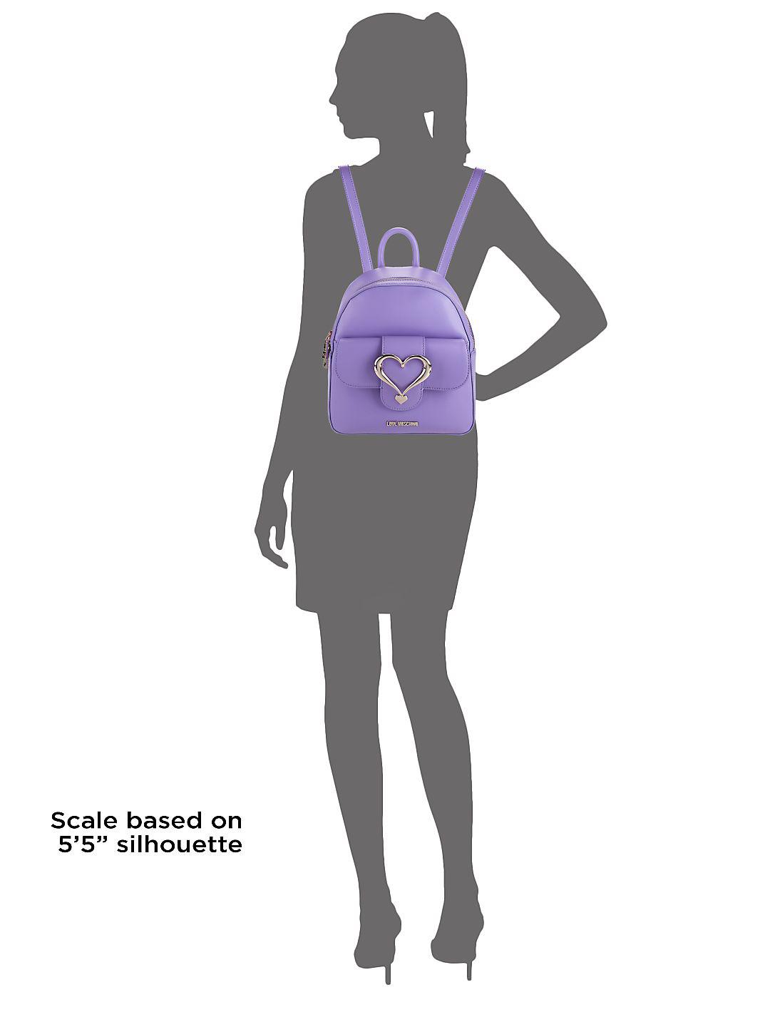 Love Moschino Heart Top Zip Backpack in Violet (Purple) | Lyst