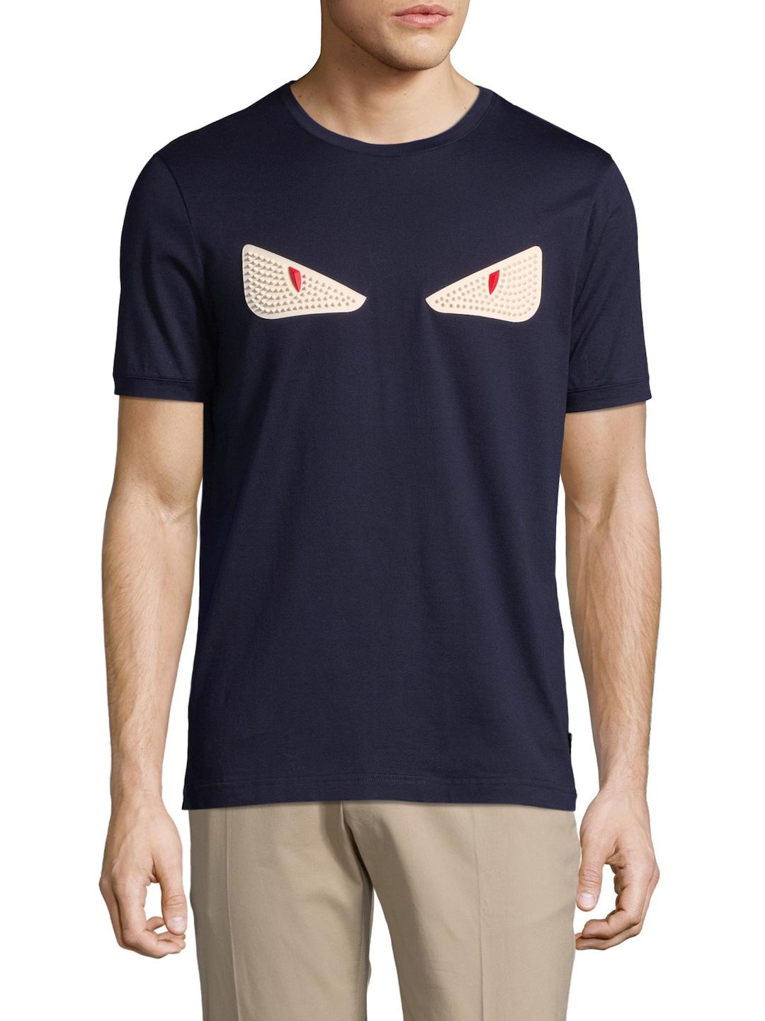 Fendi Cat Eye Embroidery T-shirt in 