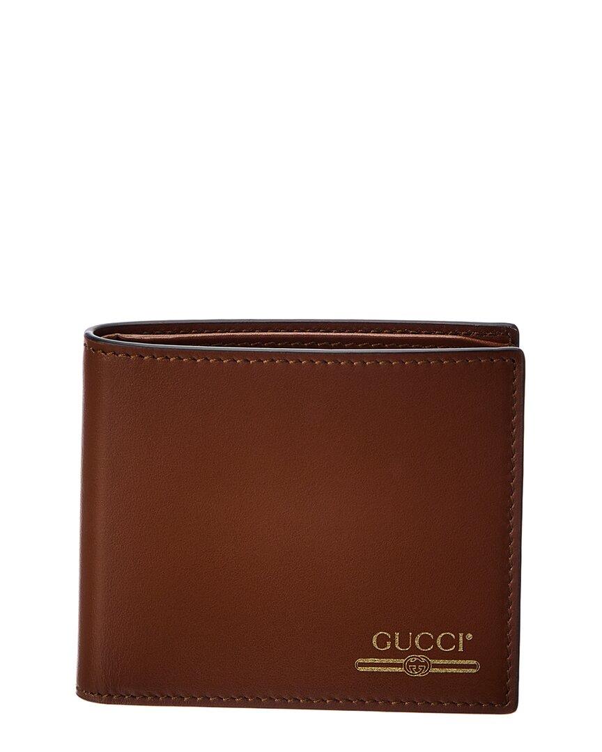 Gucci Leather Bifold Wallet in Brown for Men Lyst
