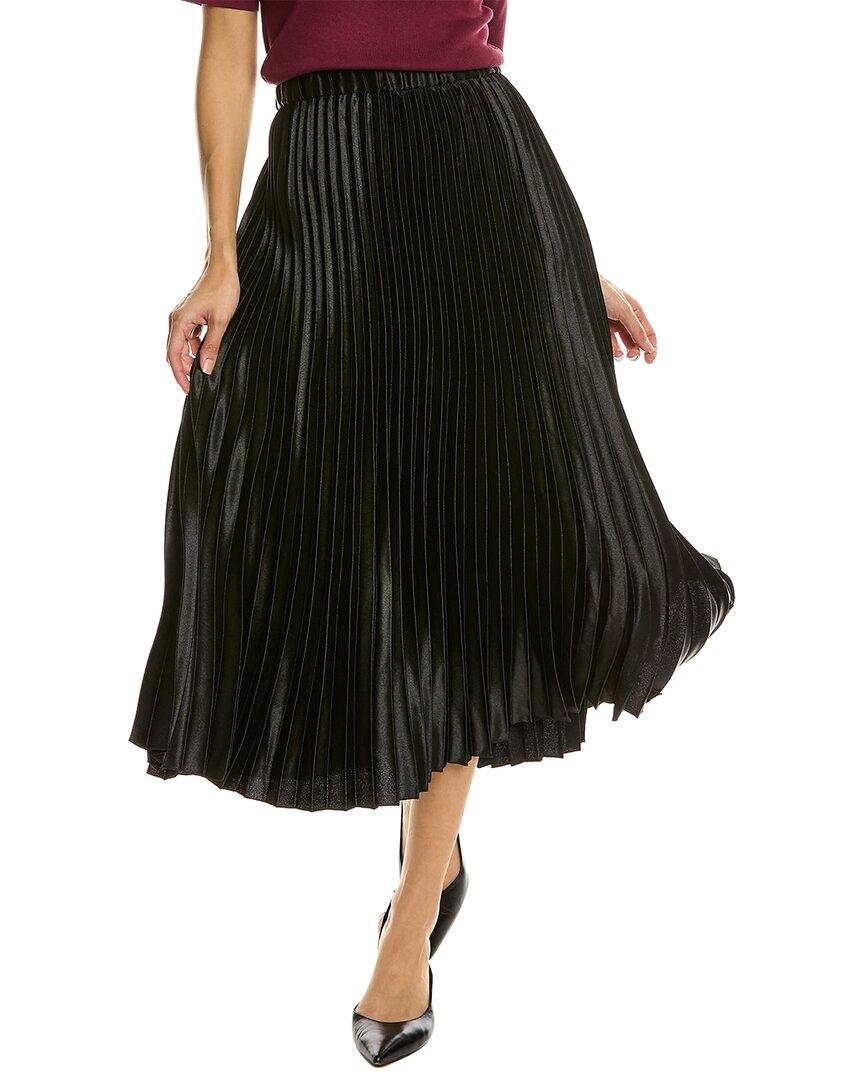 Anne Klein Pleated Skirt in Black | Lyst