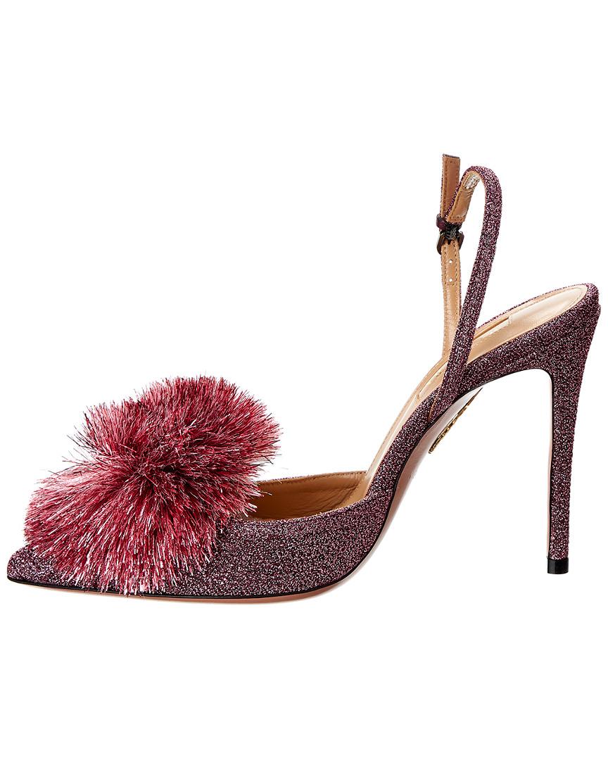 aquazzura pink powder puff