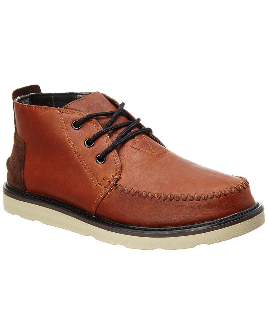TOMS Leather Chukka Boot in Brown for Men - Lyst