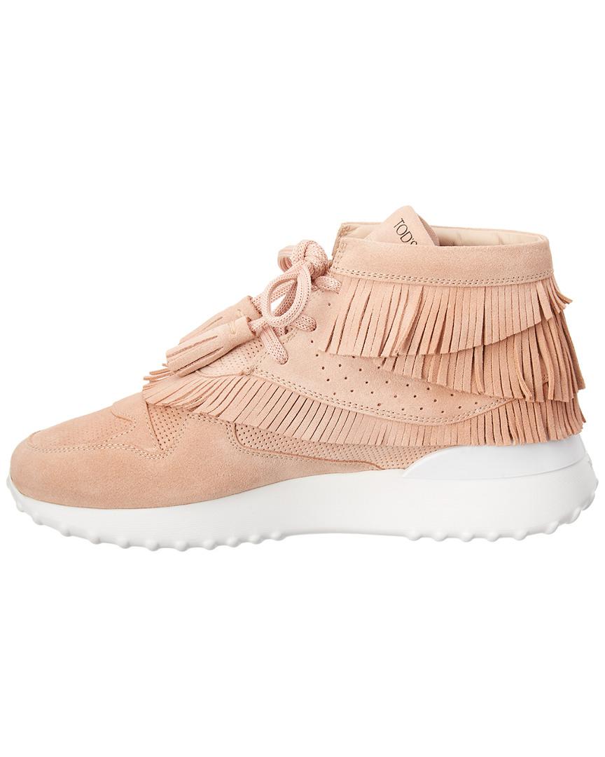 tod's fringe suede sneaker