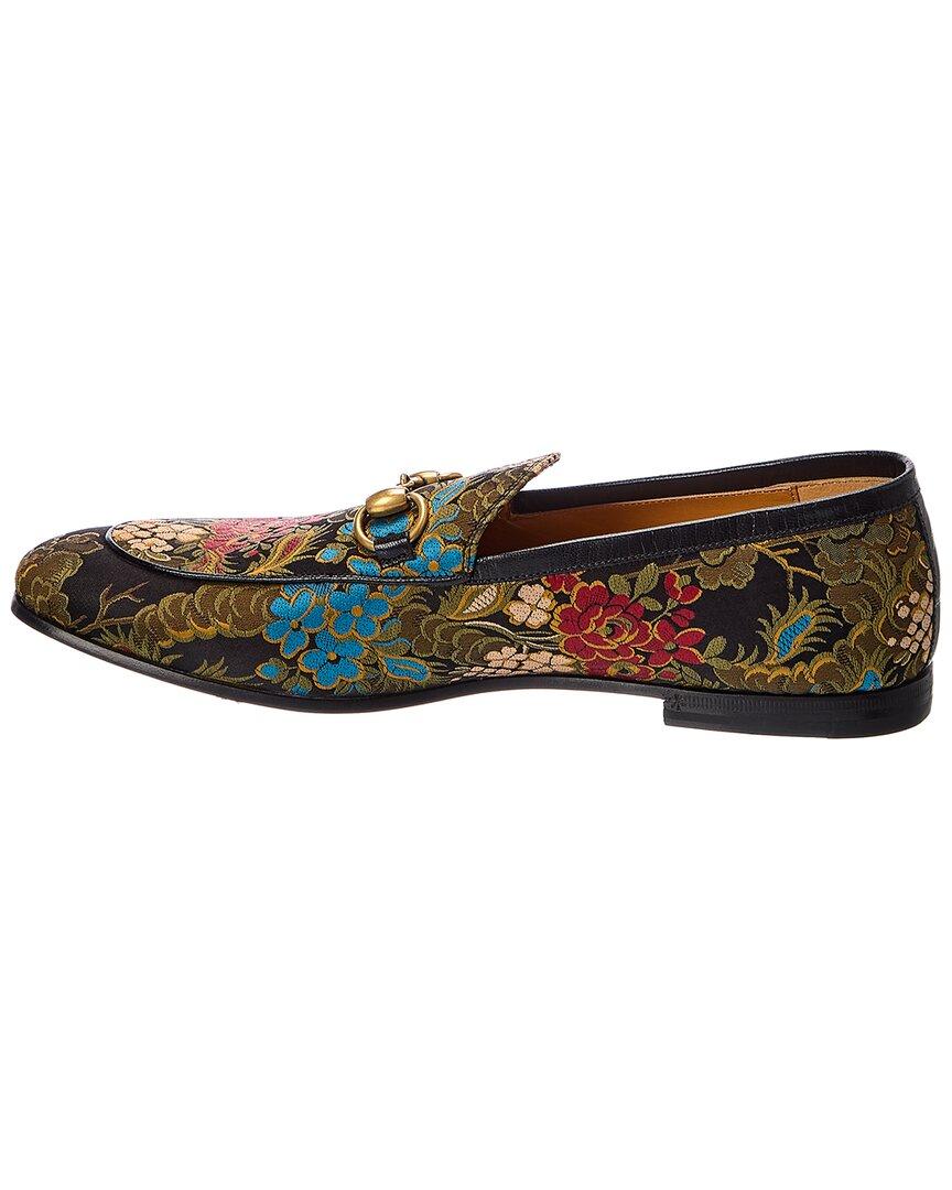 Gucci Jordaan Satin \u0026 Leather Loafer in 
