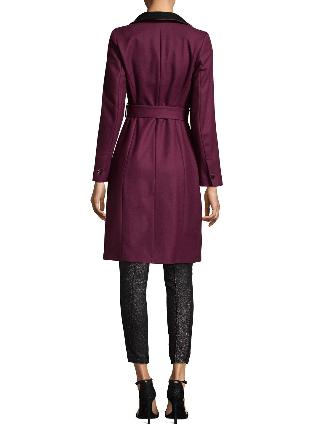 ted baker purple wrap coat