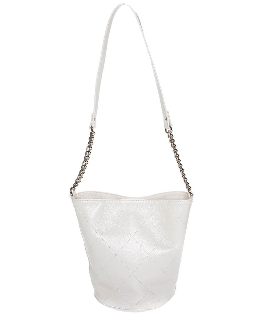 chanel bucket bag white