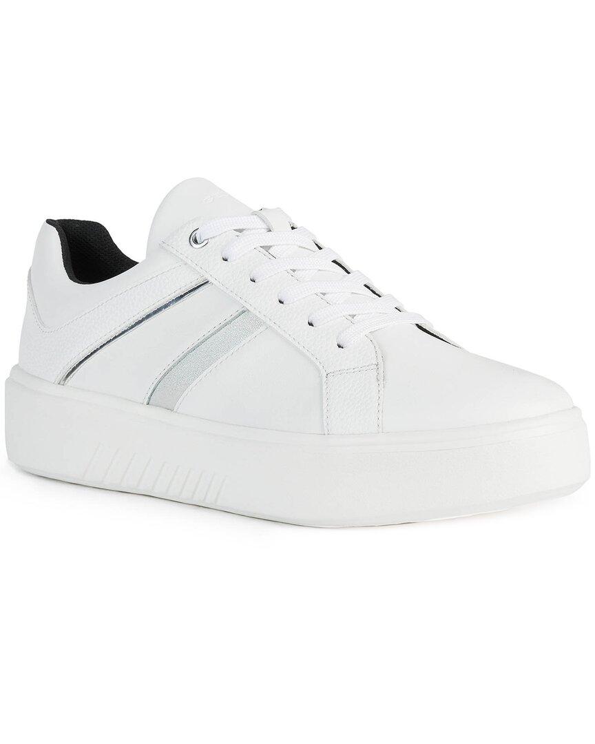 Geox Nhenbus Leather-trim Sneaker in White | Lyst