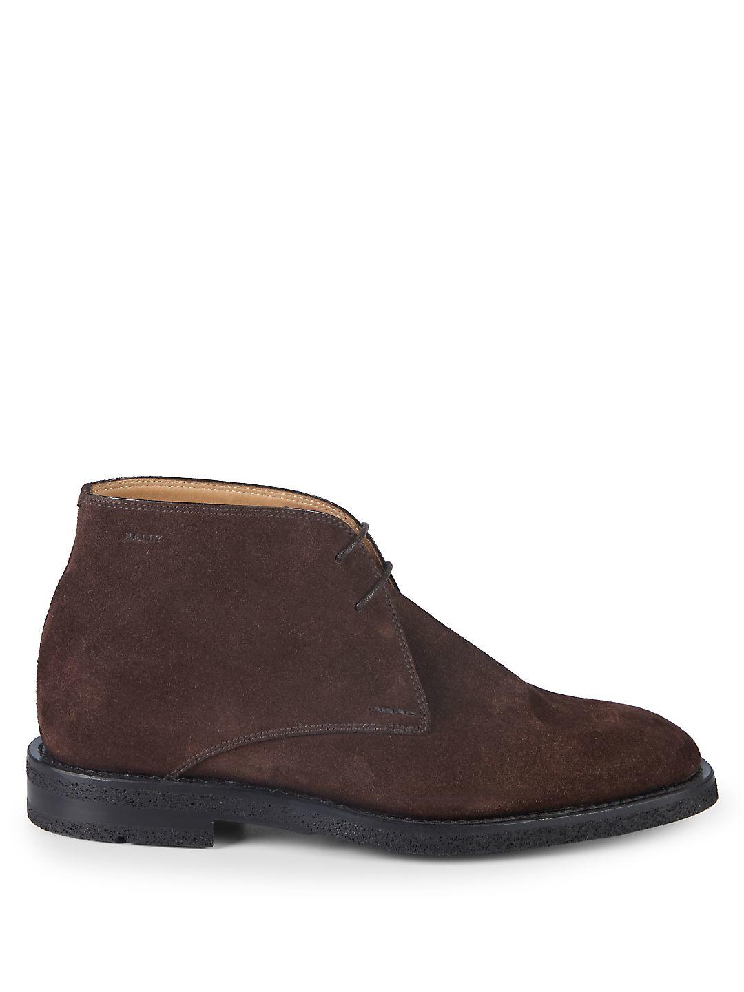 Bally Rhimar Suede Chukka Boots in Chocolate (Brown) for Men - Lyst