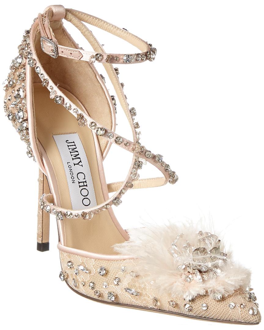 Jimmy Choo Odette 100 Lace Pump in Pink Lyst