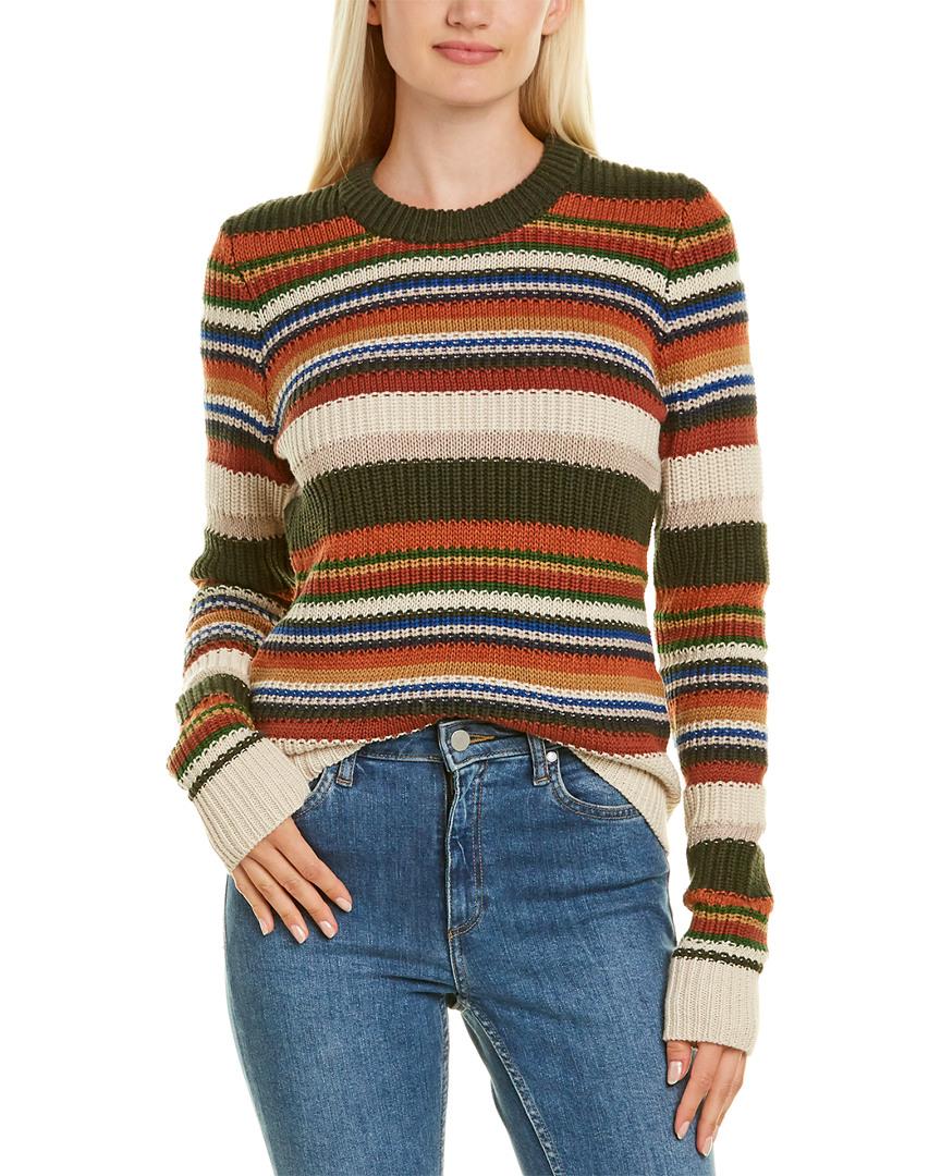 Autumn Cashmere Cotton By Multi Stripe Sweater in Green - Lyst