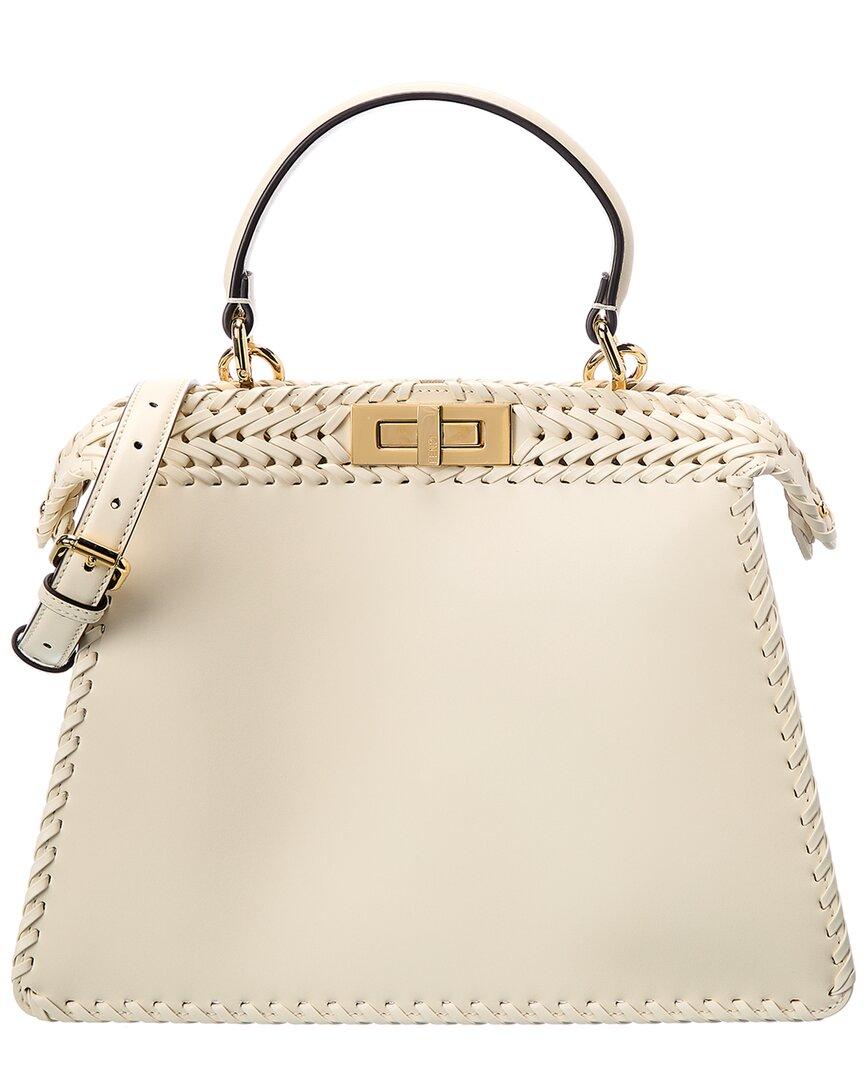 Fendi Peekaboo Iseeyou Medium Leather Tote in White Lyst