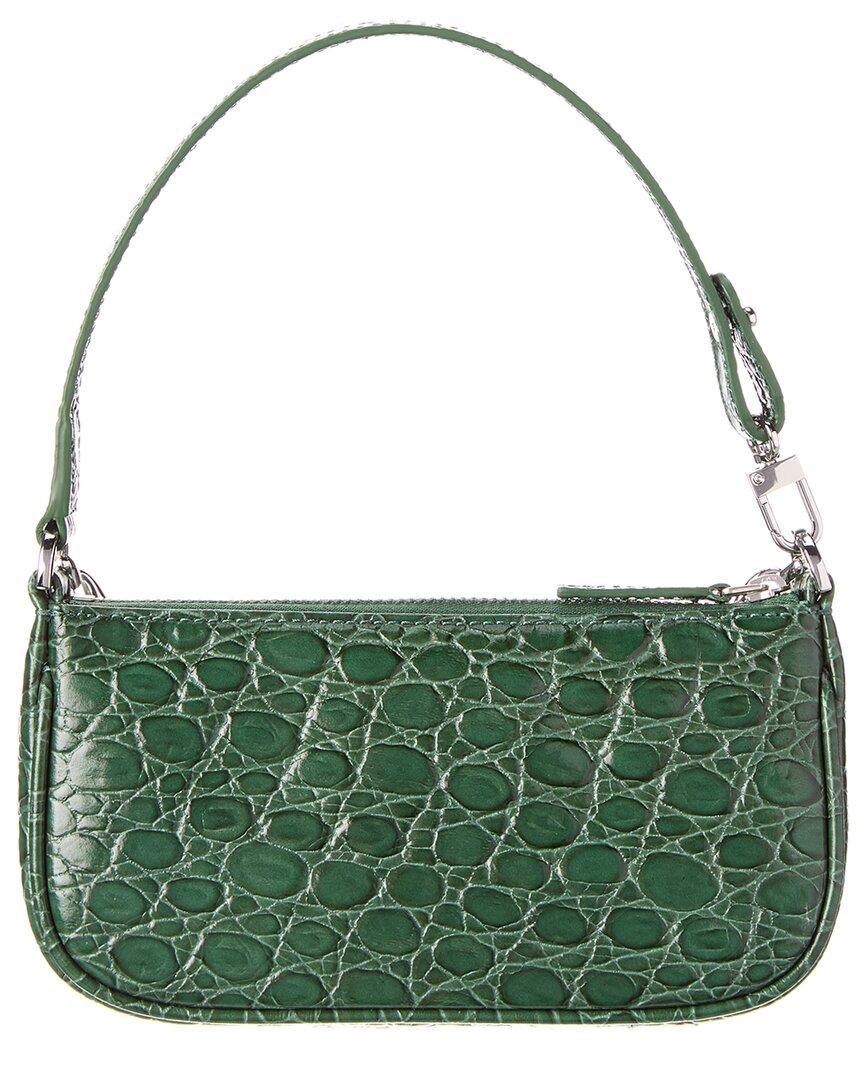 Rachel crocodile handbag By Far Green in Crocodile - 30279006