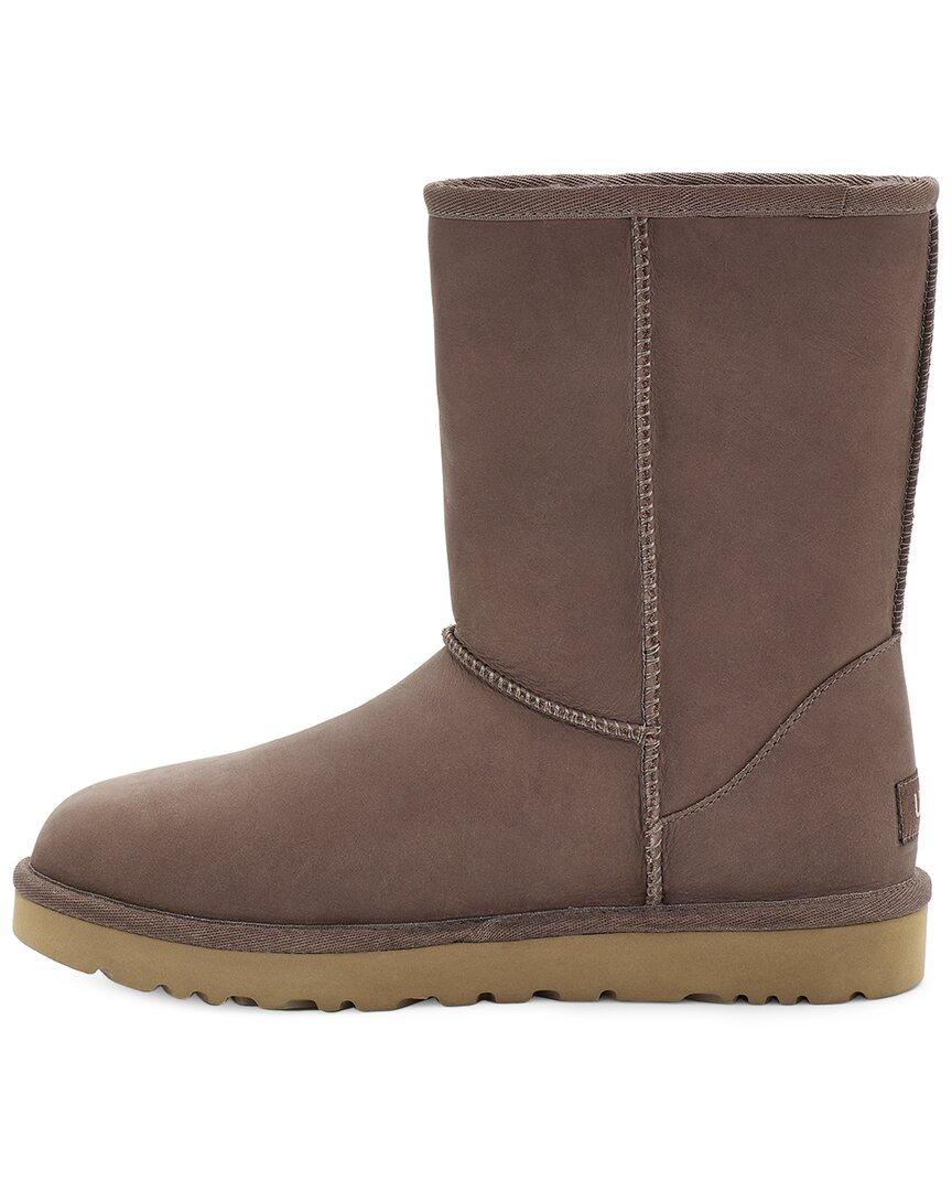 UGG Classic Short Leather Water Resistant Boot In Brownstone At Nordstrom  Rack | Lyst