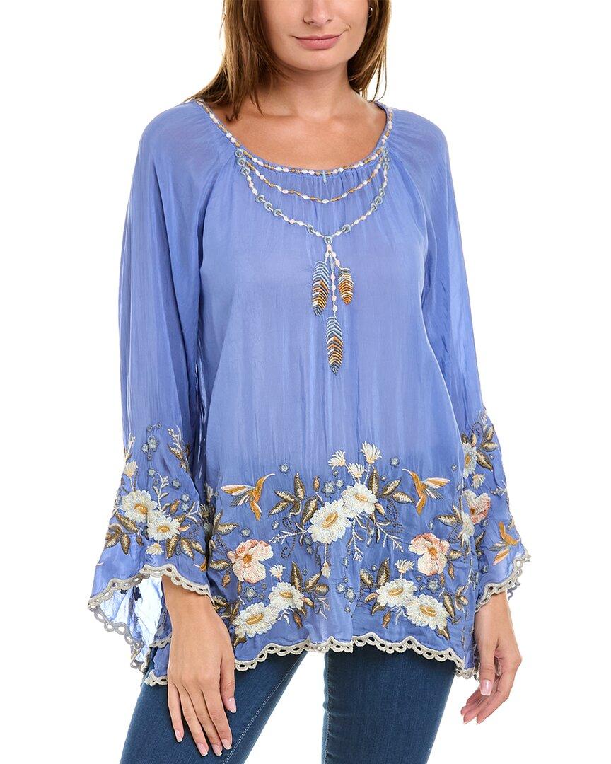 Johnny Was Indina Blouse in Blue Lyst