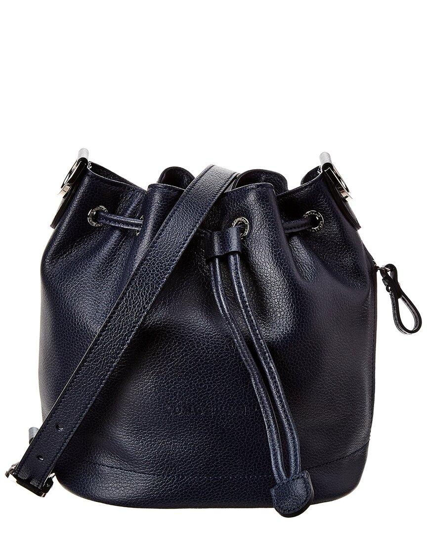 Longchamp Le Foulonne Leather Bucket Bag in Blue | Lyst