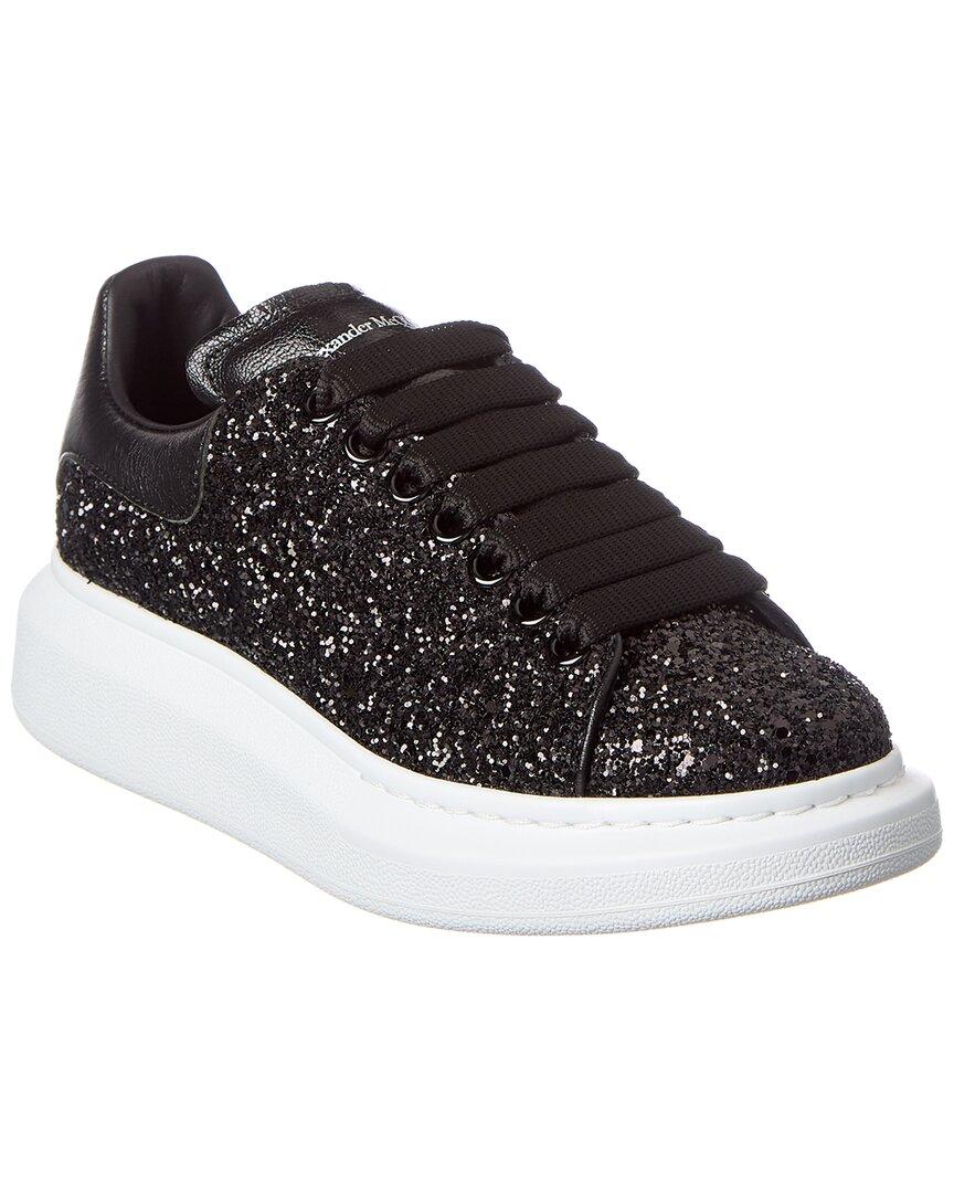 McQueen Oversized Glitter Sneaker in Black | Lyst UK