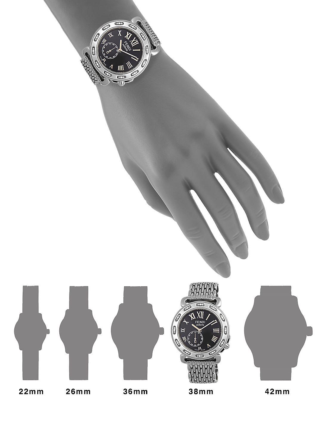 fendi selleria diamond watch