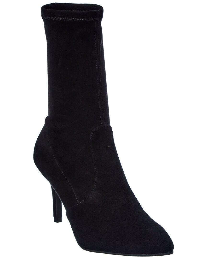 Stuart Weitzman Cling Suede Bootie in Black Lyst