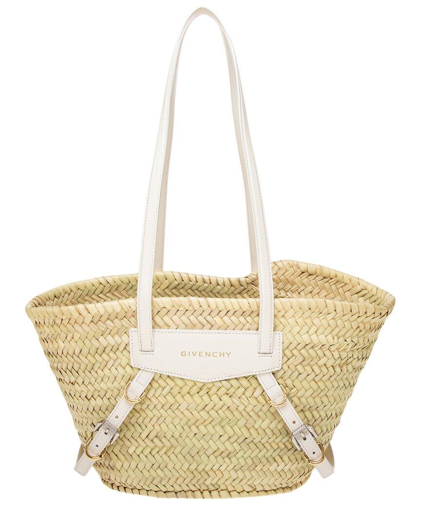 Givenchy Voyou Small Raffia Basket Bag in Metallic | Lyst