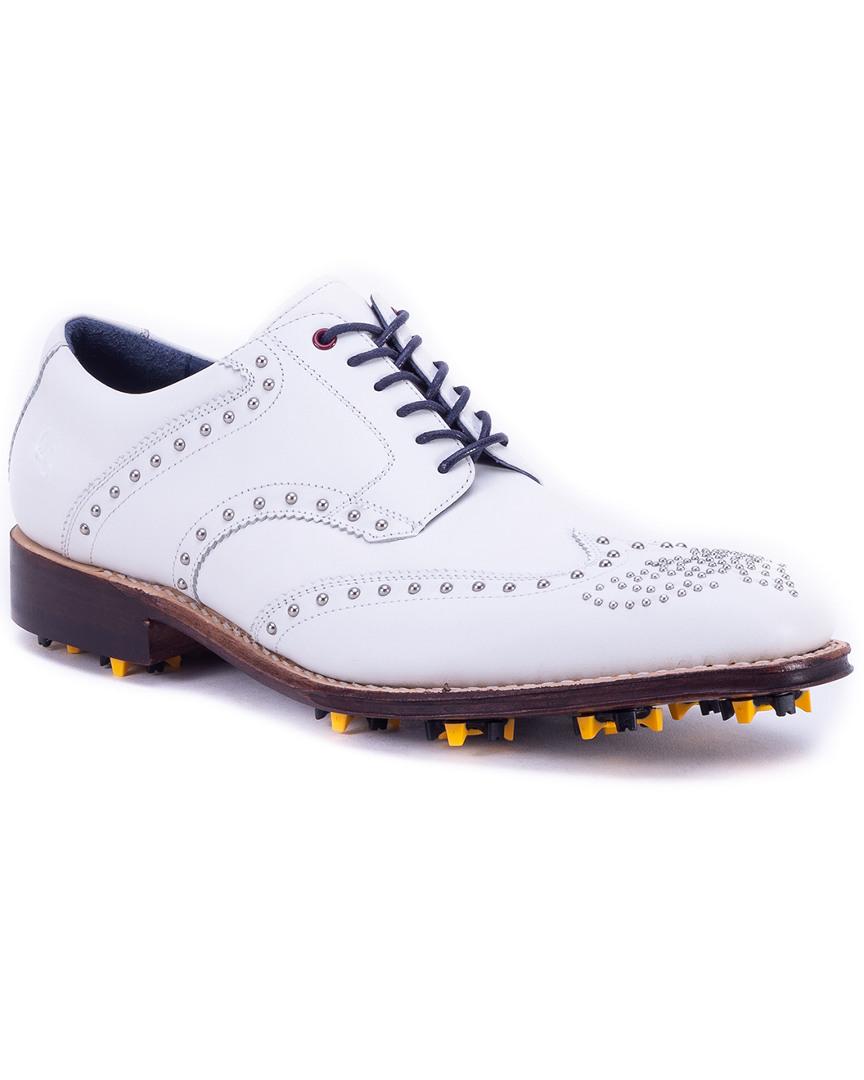 Robert Graham Leather Limited Edition Studded Golf Shoe in White for Men -  Lyst