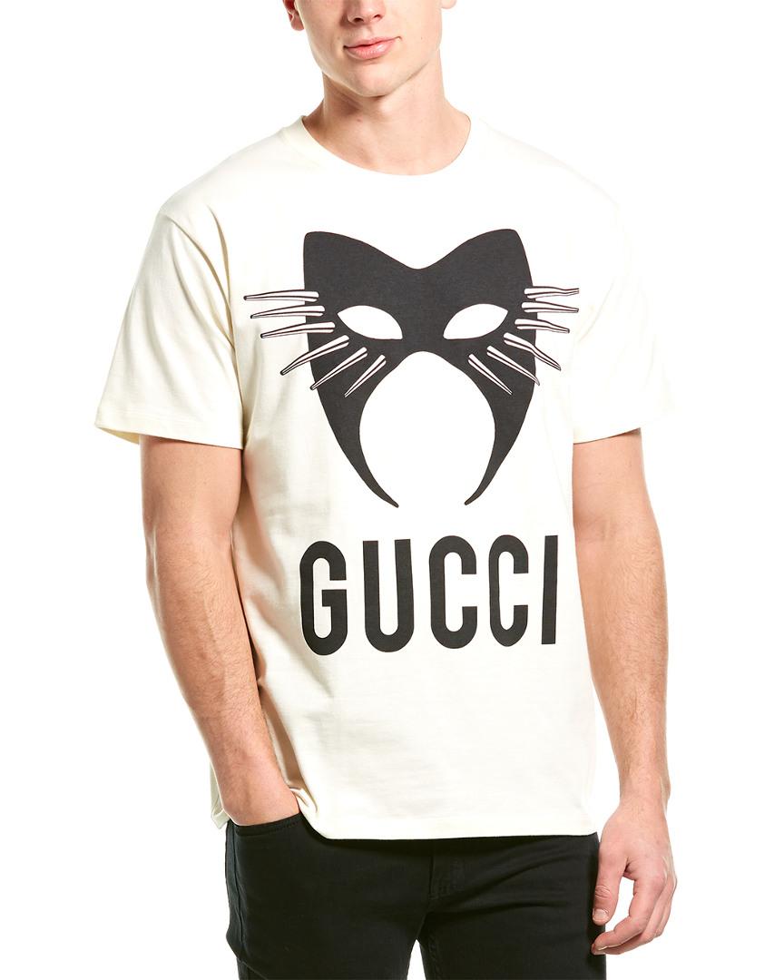 Gucci Manifesto Mask-print Cotton-jersey T-shirt in White for Men | Lyst