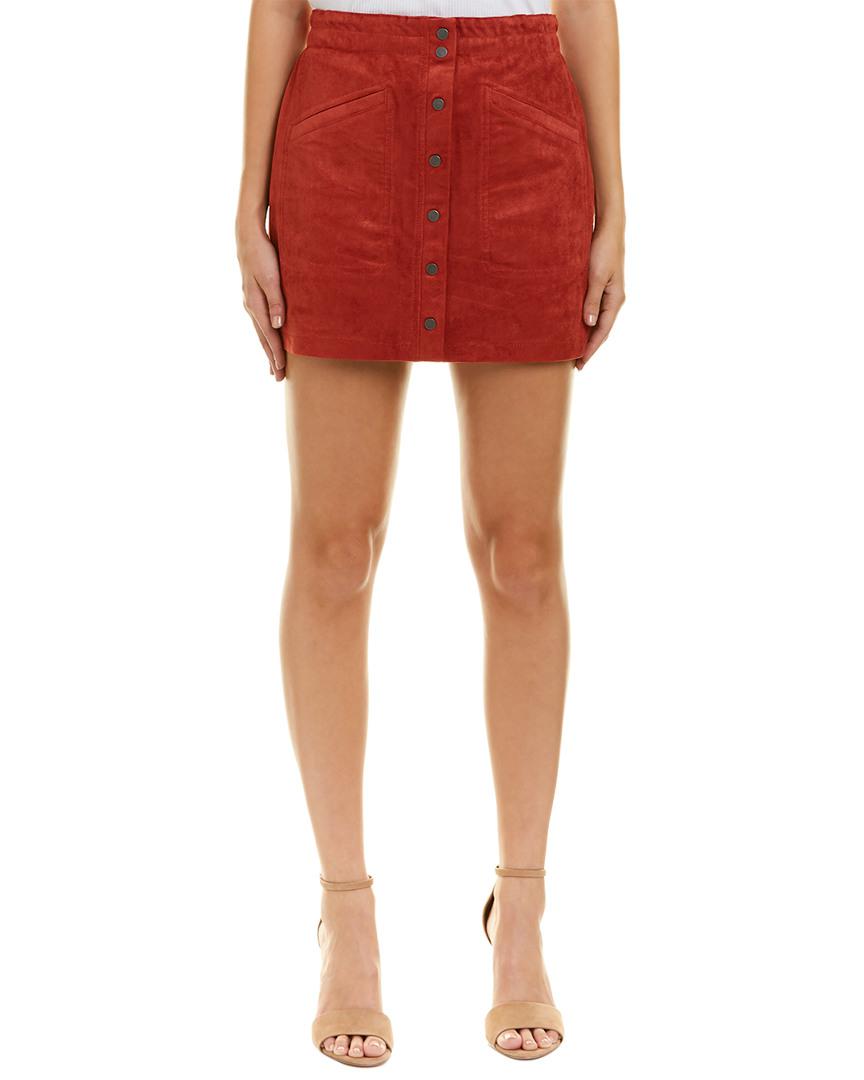 BCBGMAXAZRIA Aiden Suede Mini Skirt in 
