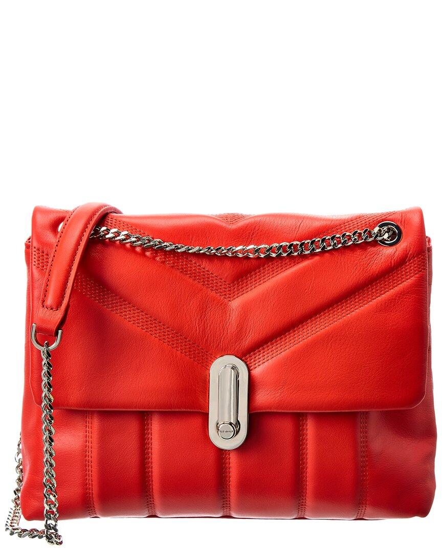 Ted Baker Ayahlin Puffer Quilted Leather Crossbody in Red | Lyst Canada