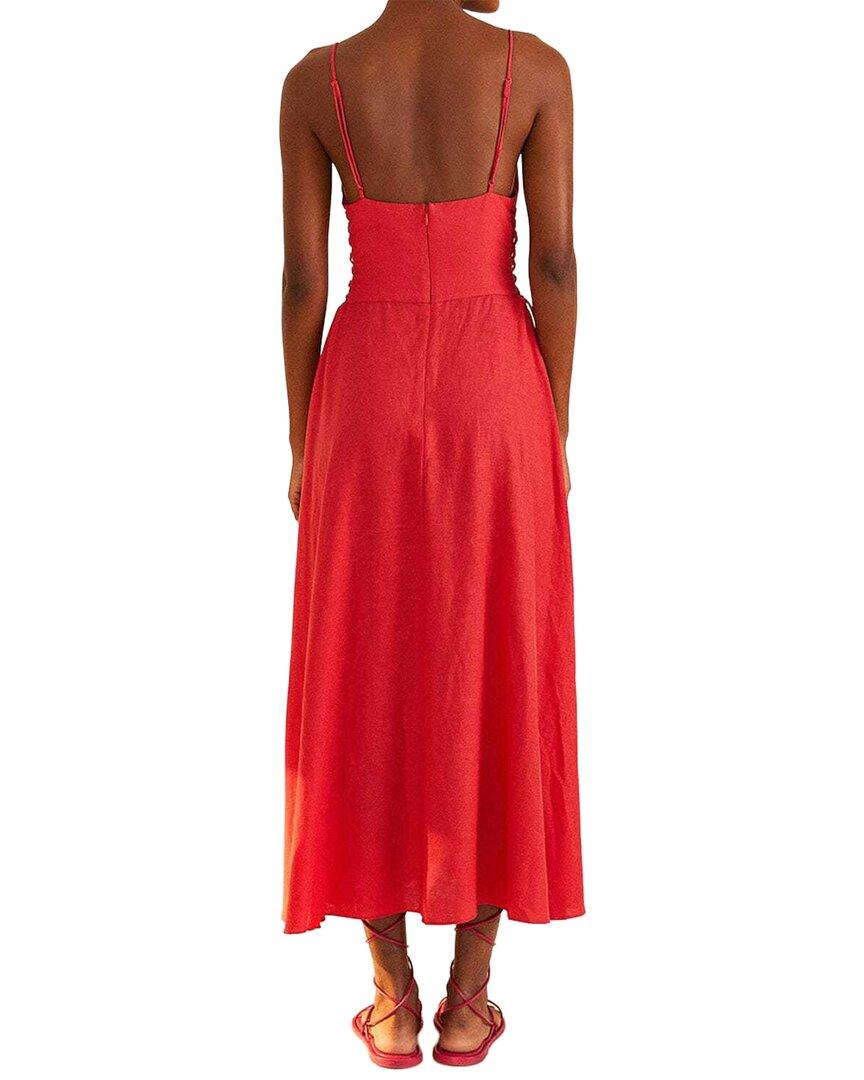 red sleeveless midi dress farm rio Red Front Bow Midi Dress FARM Rio