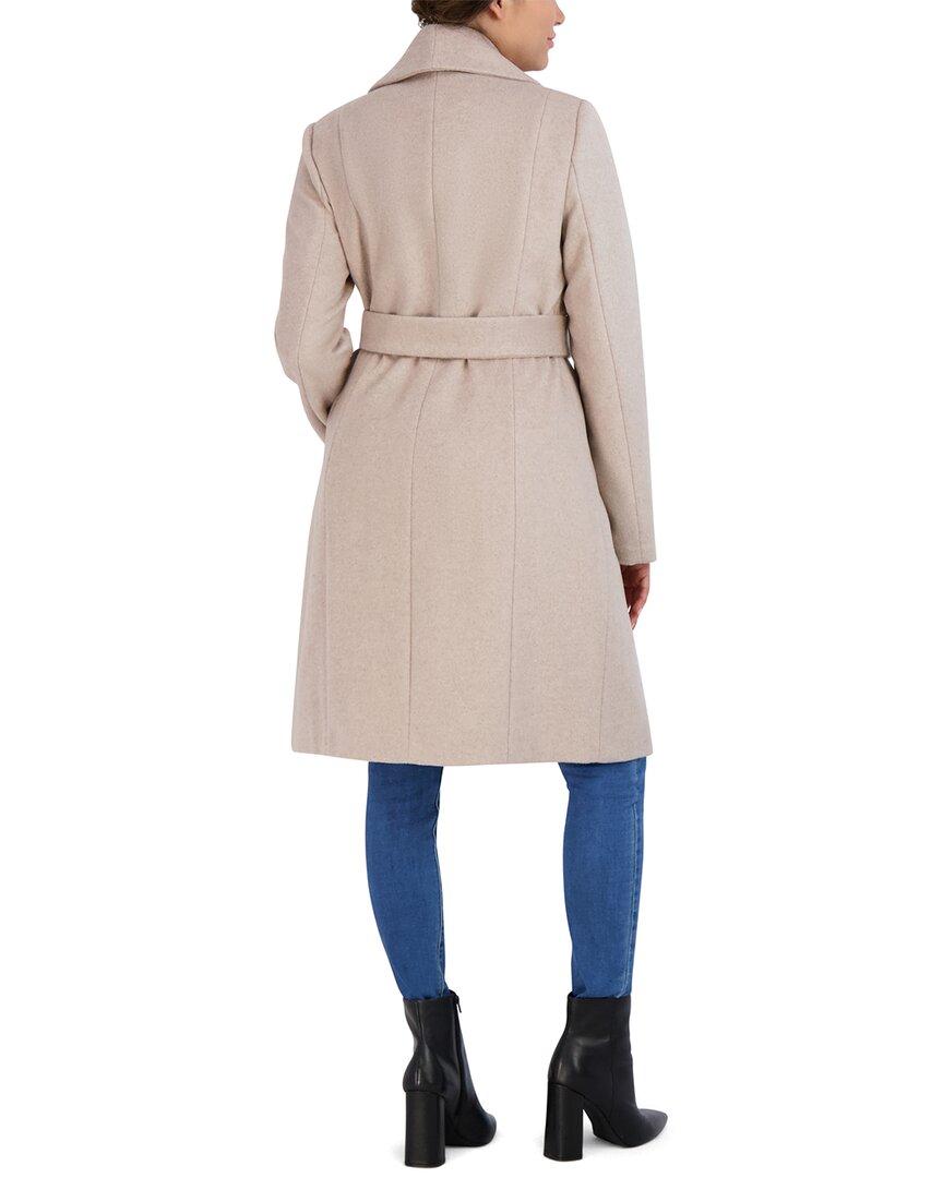 Cole haan signature slick wool blend wrap coat sale