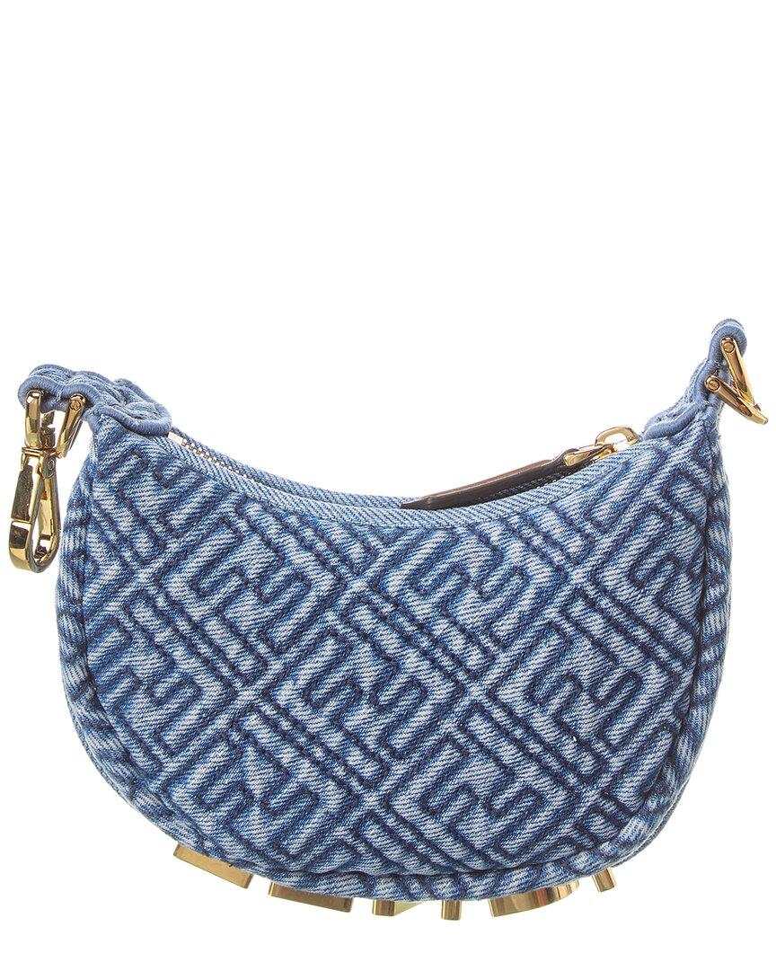 Fendi Graphy Nano Denim Bag Charm in Blue | Lyst