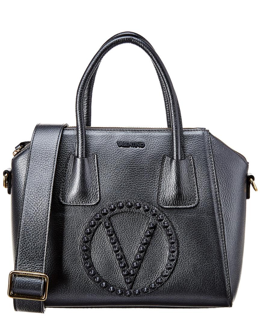 valentino minimi studded leather tote