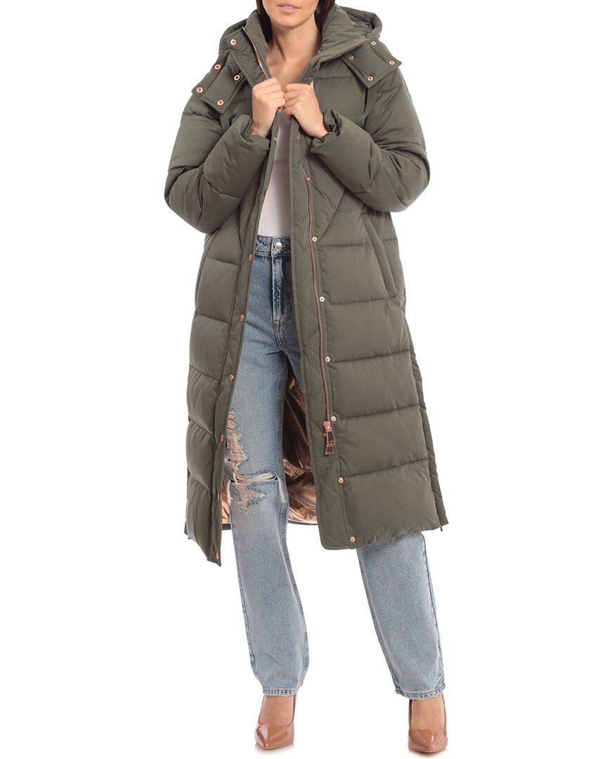 Avec Les Filles Rose Gold Hardware Longline Puffer Coat in Gray Lyst