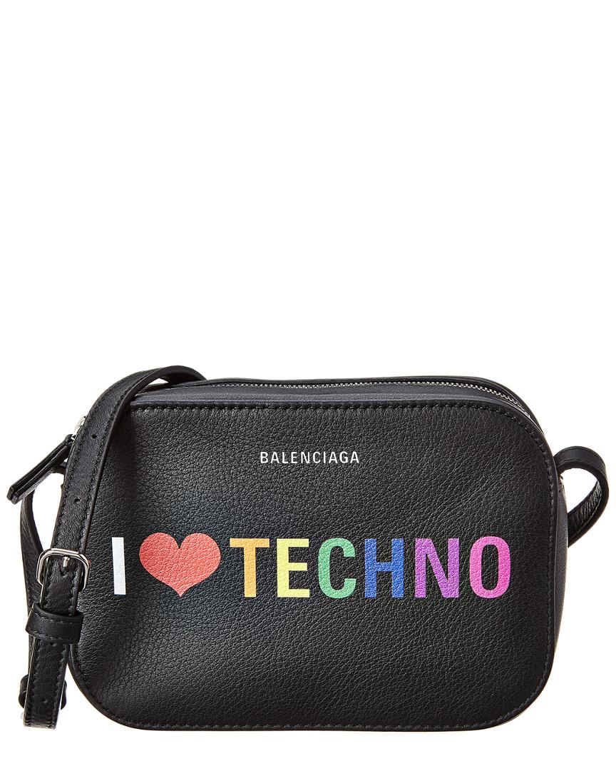 Balenciaga I Love Techno Everyday Camera Xs Leather Bag | Lyst