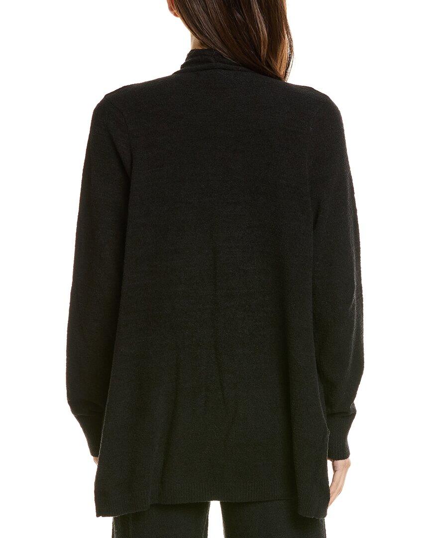 Donna Karan Fuzzy Sleep Cardigan in Black Lyst UK
