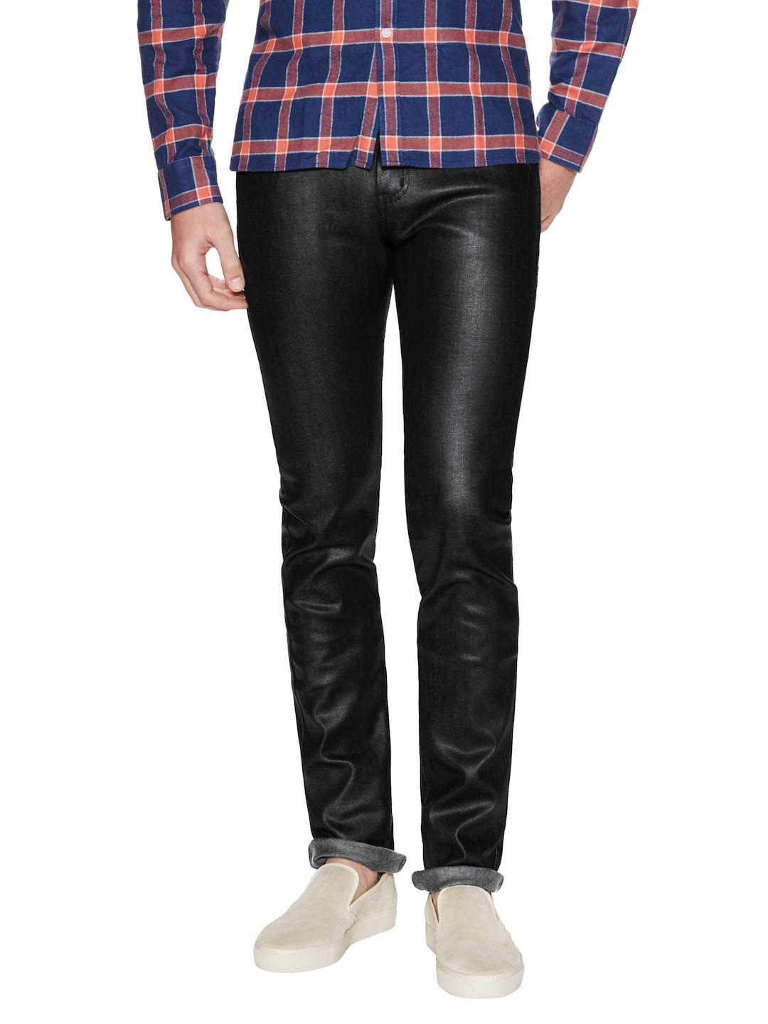 Naked & Famous Skinny Guy Wax Coated Jeans in Black for Men | Lyst