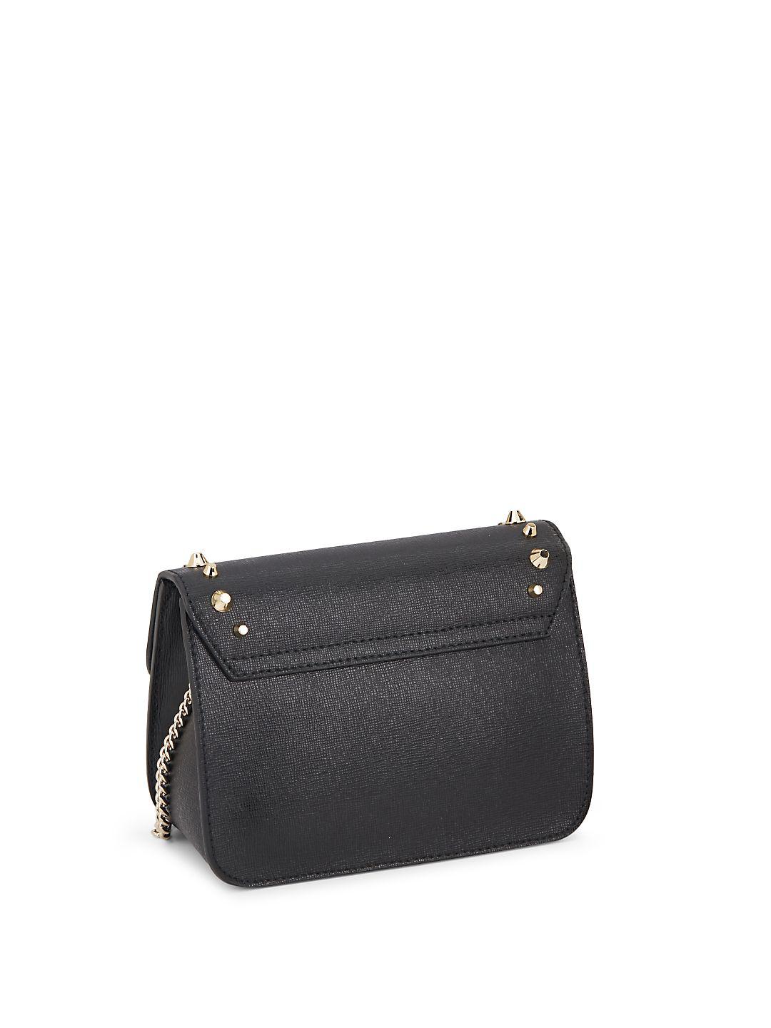 Furla Julia Mini Studded Leather Crossbody Bag in Black Lyst