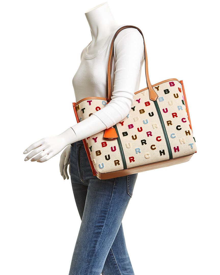 Tory Burch Perry Fil Coupe Triple Compartment Canvas Tote | Lyst UK
