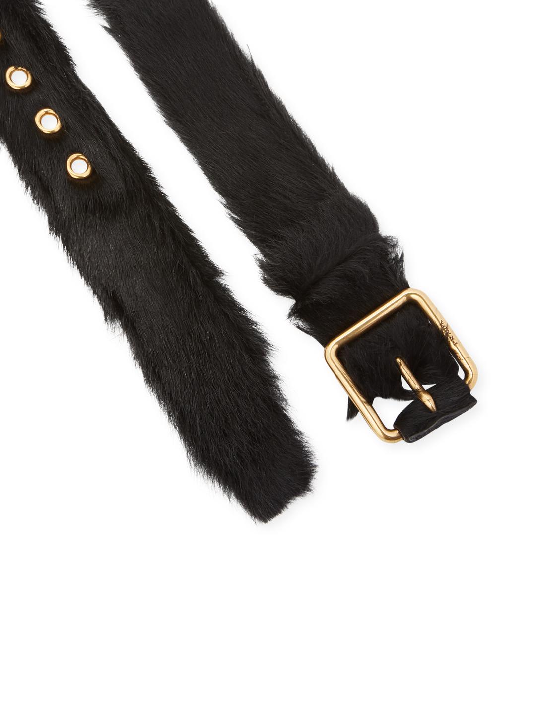 fur prada belt