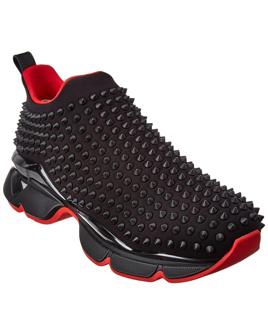 Christian Louboutin Mens Black/black Mat Spike-sock 30 Neoprene ...