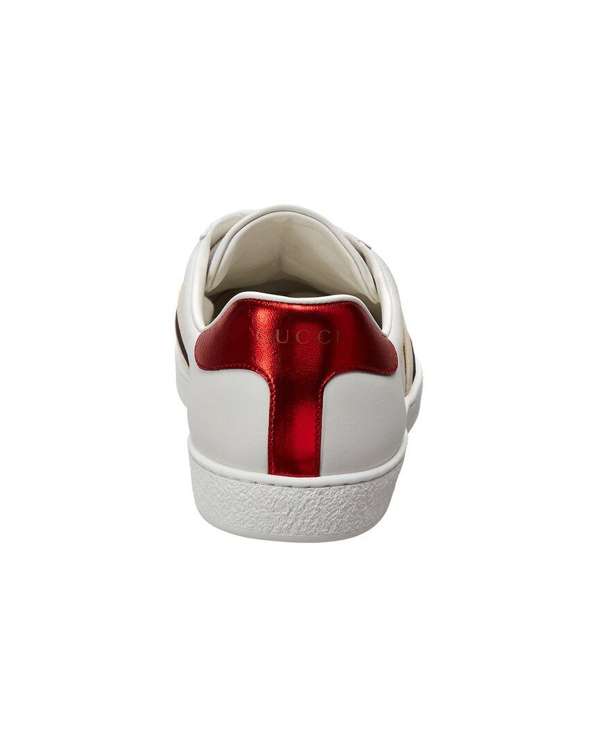 gucci stripe leather sneaker