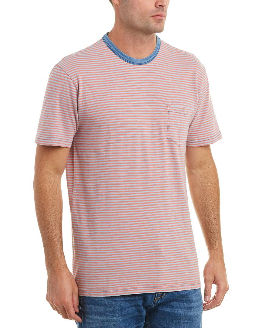 Faherty Brand Cotton Pocket Tshirt in Orange for Men Lyst