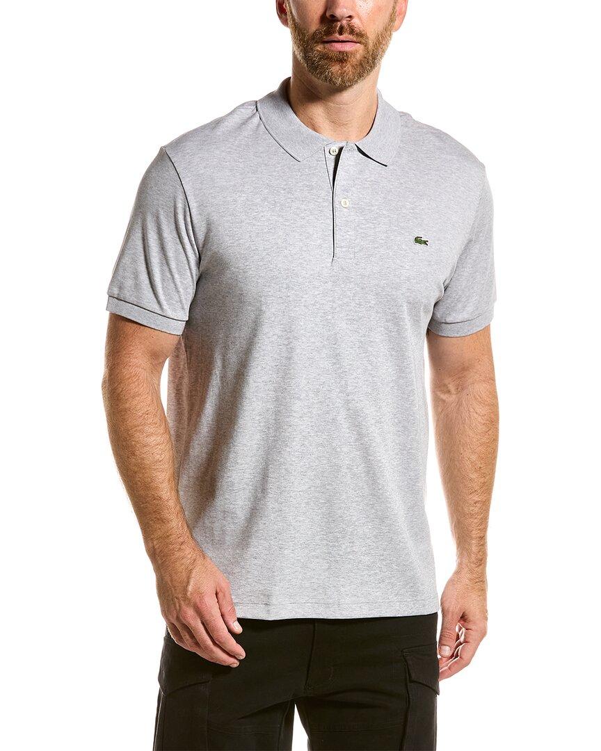 Lacoste Interlock Polo Shirt in Gray for Men Lyst