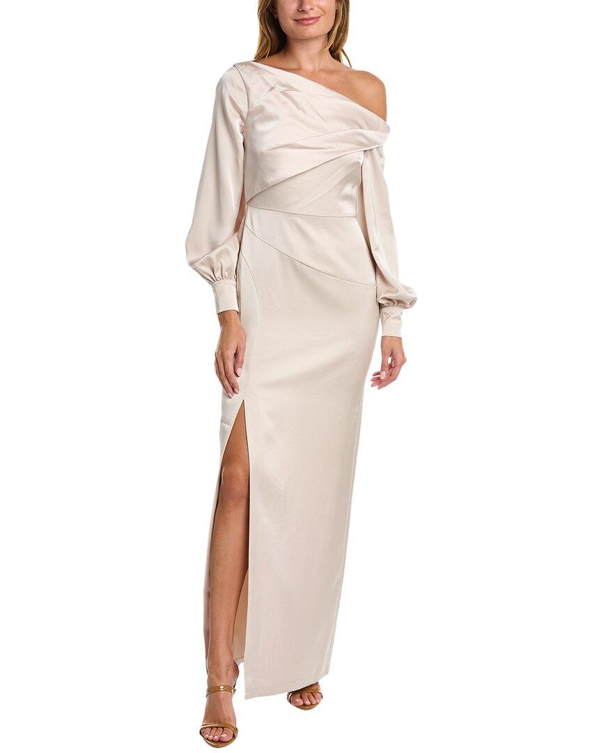 THEIA Sleeve Column Gown in Natural Lyst